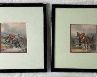 Pair of Equestrian Hunting-Themed Lithographs