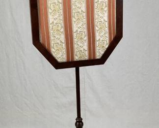 Georgian Mahogany Pole Fire Screen