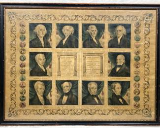 Early Print of the First Ten Presidents