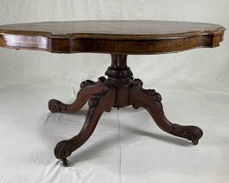 19th Century Burlwood Tilt-Top Table