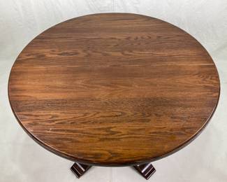 Round Oak Pedestal Table
