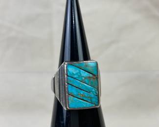 Men’s Sterling and Turquoise Ring