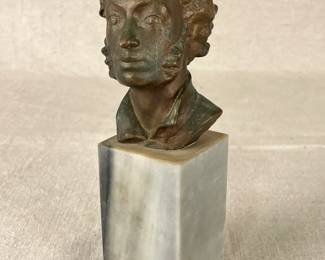 19th Century Bronze Bust on Marble Pedestal