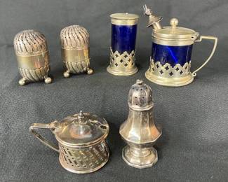 Silverplate Tableware with English Sterling Silver Casters