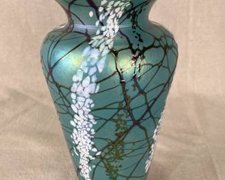 Vines Art Glass Vase
