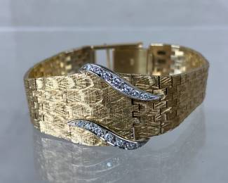 14K Gold and Diamond Covered Wristwatch