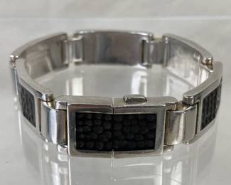 Men’s Modernist Sterling Silver Bracelet