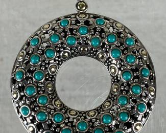 John Hardy Sterling Silver and 18K Gold Pendant