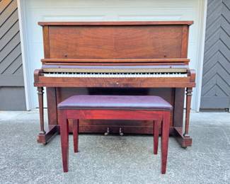 1 BrinkerhoffUprightPianowMatchingBenchChicagoMaker