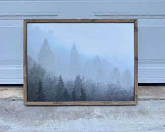 20 FramedForestLandscapePrintMistyTreesScene