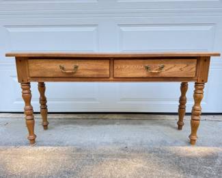 26 KincaidSolidWoodConsoleTable2DrawersCountryRoadsCollection