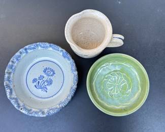 63 AppalachianStudioPotteryLot3Pieces2Signed