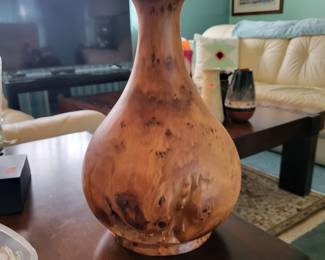 AK ART WOOD VASE