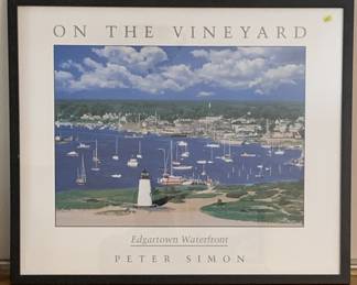 Framed poster of Martha’s Vineyard.