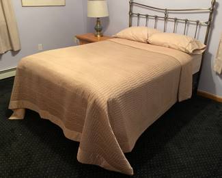 Full size bed (polished brass finish headboard)