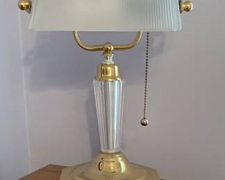 Desk lamps with frosted tilting shade