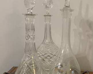 Cut glass decanters