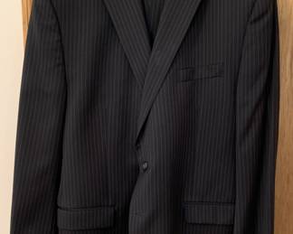 Ralph Lauren black with gray pinstripes suit (jacket 46-48R and pants - length 29-30)