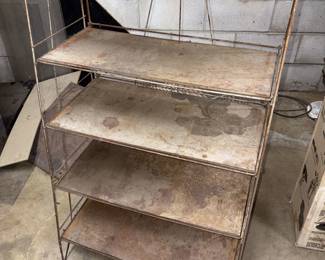 Vintage Folding Metal Shelf!