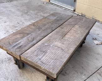Heavy Duty Cart W/Wood Top!