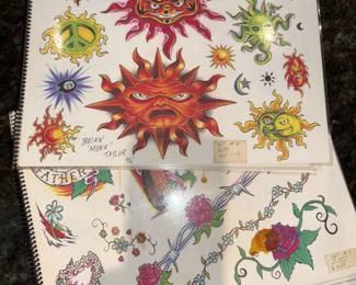 Tattoo Flash Art by Brian “Monk” Taylor 1996 Sets #1 & #2!