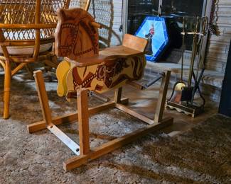 Antique wooden spring rocking horse. Excellent condition!