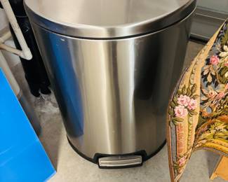 Foot powered trash can.