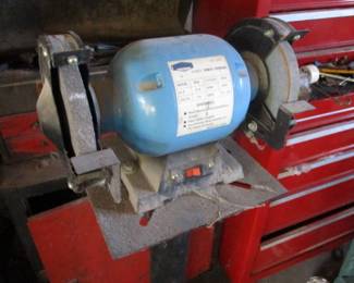 Bench Grinder on Floor Stand