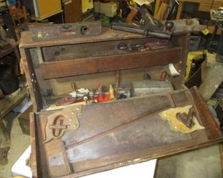 Vintage Wood Tool Box