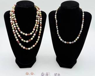 13 HonoraCulturedFreshwaterPearlSterlingNecklacesEarrings