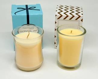 141 PartyLiteFrenchVanillaArchaeologyCitrusBlancJarCandles