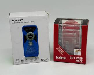 195 FRX2HandWeatherRadioTotesGiftCardMaze