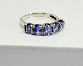 27 SterlingTanzaniteDiamondRing412g