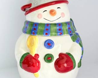 55 GooseBerryPatchSnowmanCookieJar