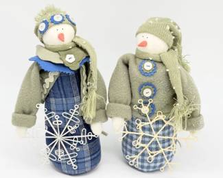 162 FabricSnowmanDecorativeFigurines