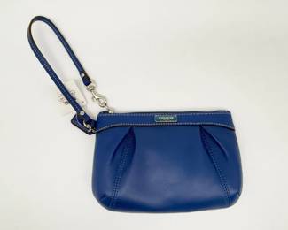 12 CoachMadisonRoyalBlueLeatherWristletWalletPurse