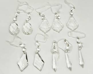 159 ClearGlassCrystalPrismOrnaments