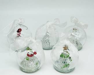 212 LEDColorChangingSpunGlassOrnaments