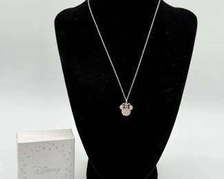 51 DisneySterlingCZMinnieMouseNecklaceEarrings