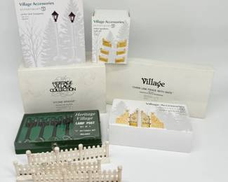 152 VillageAccessoriesFencesLamppostTudorGardensWallSet