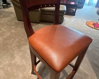 Leather barstool