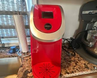 Keurig machine, red