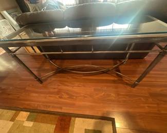 Sofa table glass top