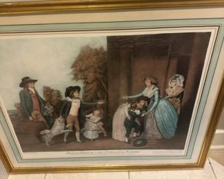 Antique framed prints.