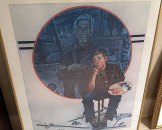 Framed Rockwell print