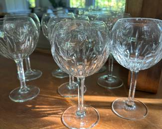 Waterford balloon wine glasses.