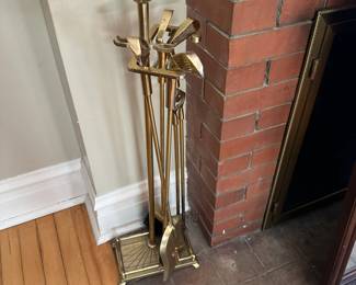 Golf themed fireplace tools