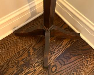 Vintage wooden coat rack. Alternate view.