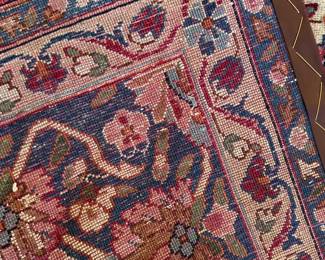 Vintage Persian rug. View of underside.