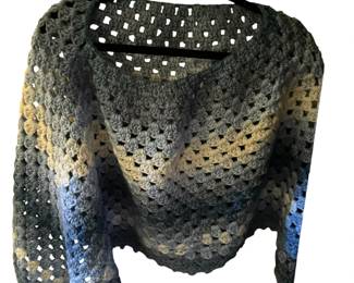 Crocheted poncho